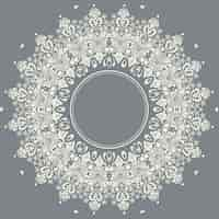 Free vector ornamental round lace with damask and arabesque elements