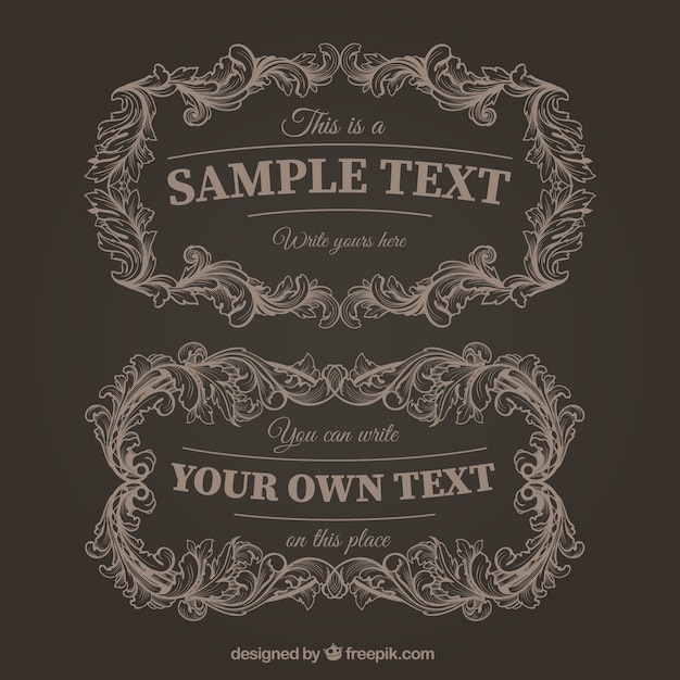 Free vector ornamental text frame