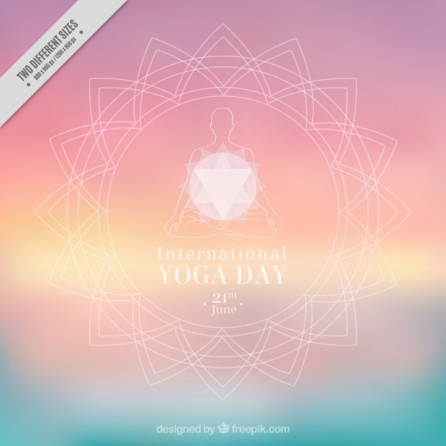 Free vector ornamental unfocused yoga background