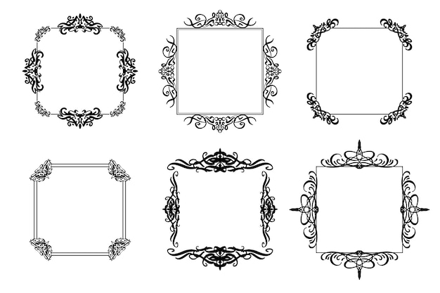 Free vector ornamental vintage frame collection