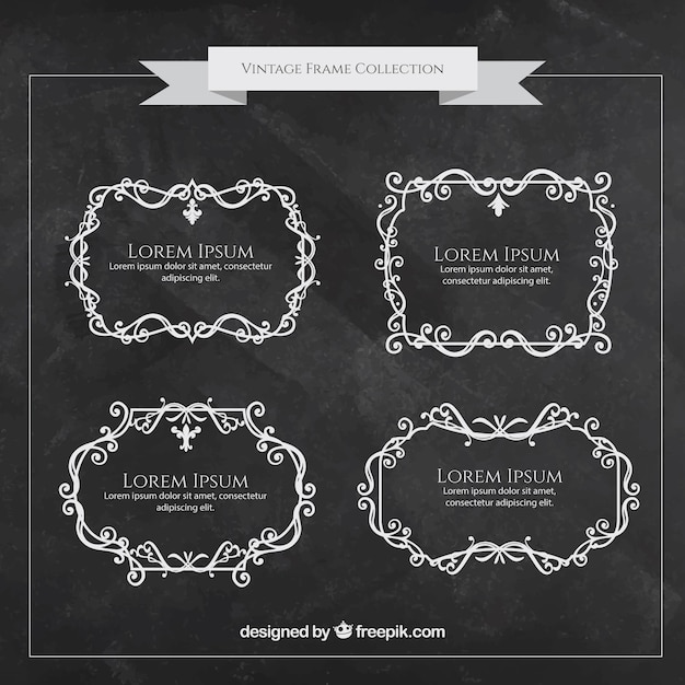 Ornamental vintage frames pack