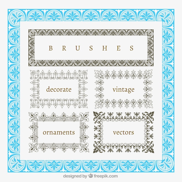 Free vector ornamental vintage frames