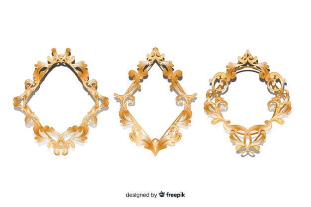 Ornamental vintage logo set