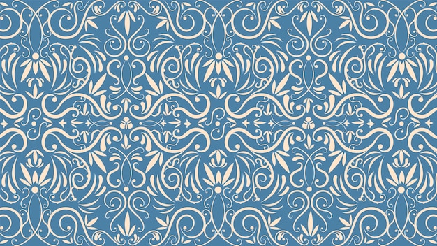 Ornamental vintage wallpaper concept