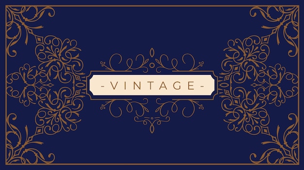 Vettore gratuito carta da parati vintage ornamentale