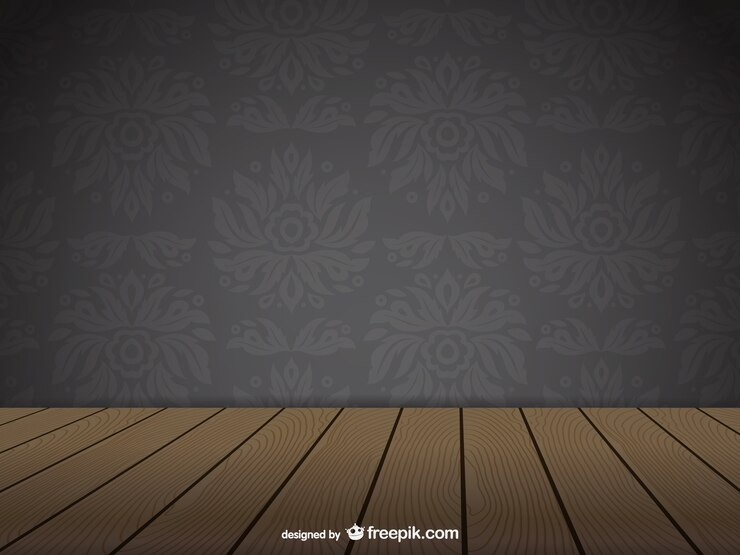 Free Vector ornamental wall and wooden floor