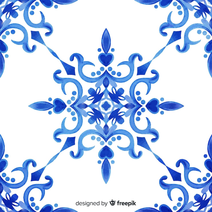 Free Vector ornamental watercolor floral background