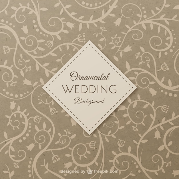 Free vector ornamental wedding background