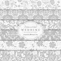 Free vector ornamental wedding backgrounds