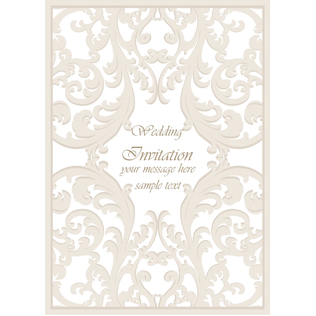 Ornamental wedding invitation