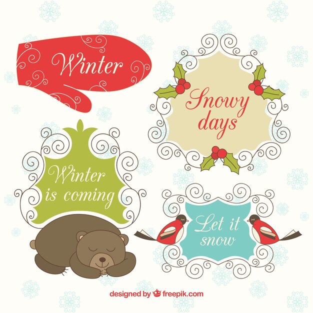 Ornamental Winter Labels