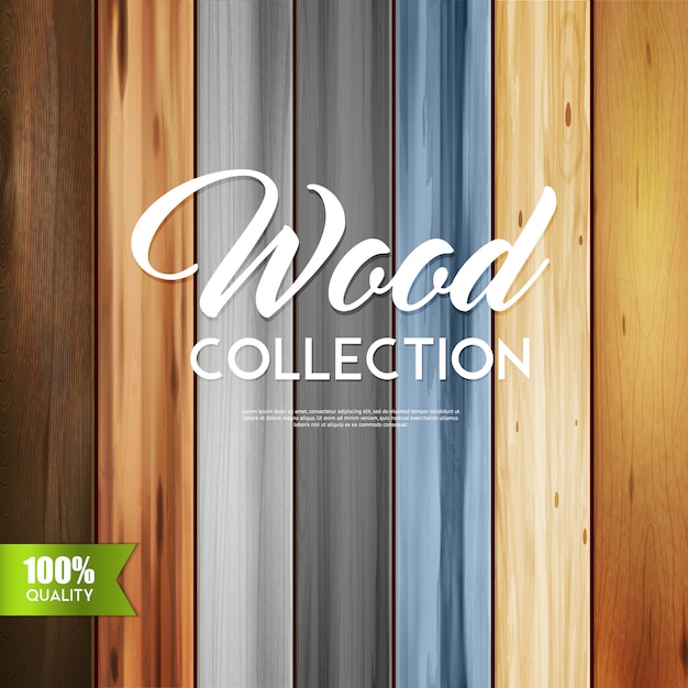 Free vector ornamental wood collection