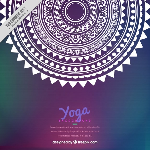 Vettore gratuito ornamentale yoga background