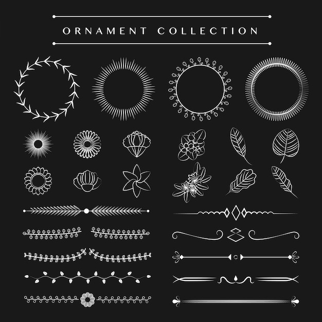 Free vector ornaments collection vector design concept