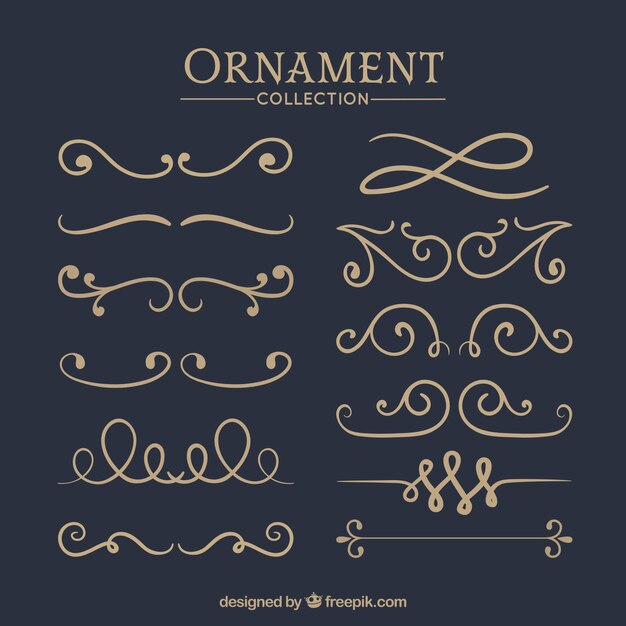 Ornaments collection in vintage style