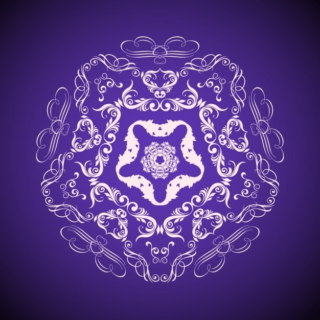 Ornaments on a purple background