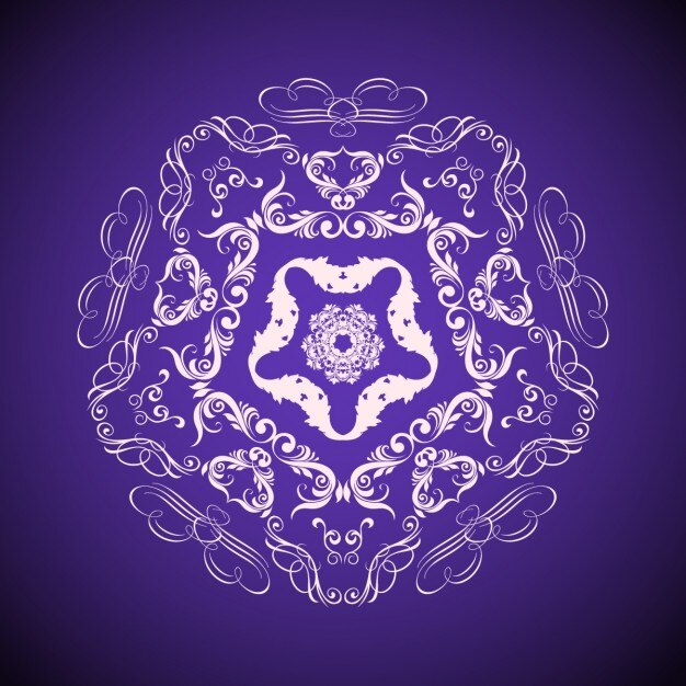 Free Vector ornaments on a purple background
