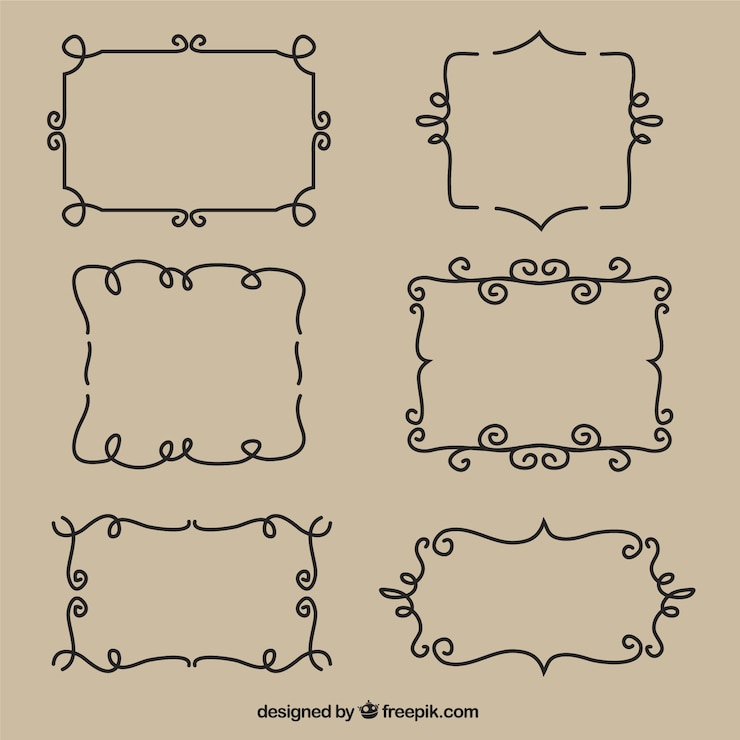 Free Vector ornaments set on brown background