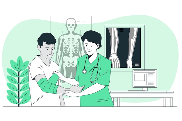 Бесплатное векторное изображение Иллюстрация ортопедической концепции