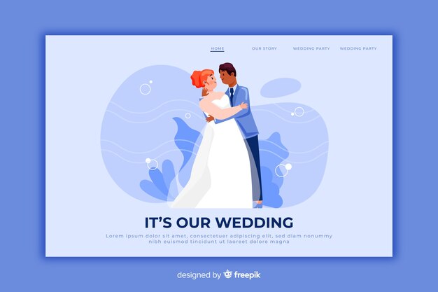 Our wedding landing page template