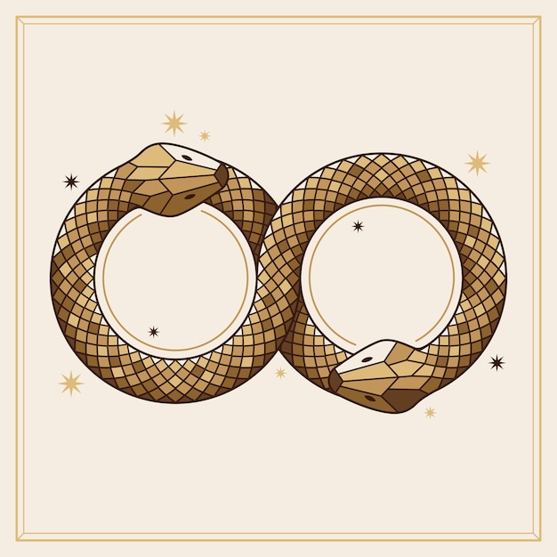 Free vector ouroboros symbol illustration