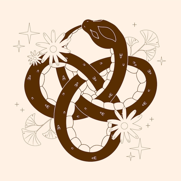 Бесплатное векторное изображение Иллюстрация символа уробороса
