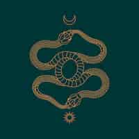 Free vector ouroboros symbol illustration