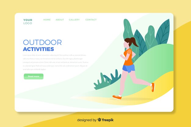 outdoor activities landing page template