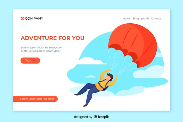 Outdoor activities landing page template