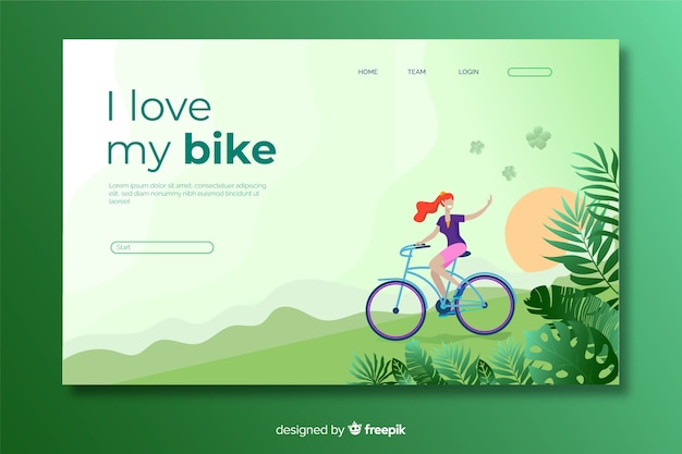 Outdoor activities landing page template