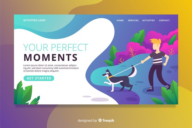 Outdoor activities landing page