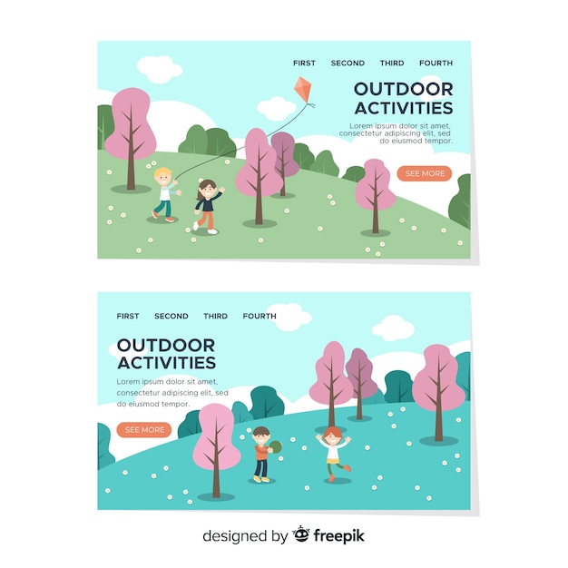 Outdoor activities landing page