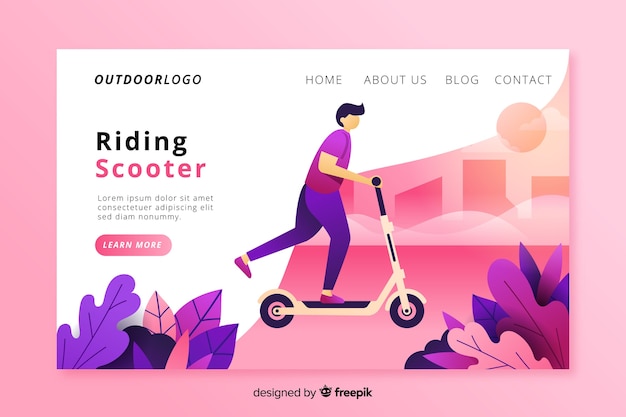 Outdoor activities landing page