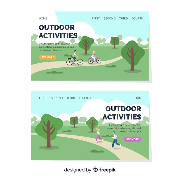 Outdoor activities landing page