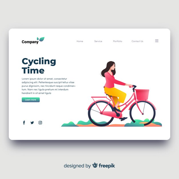 Free vector outdoor activities landing page