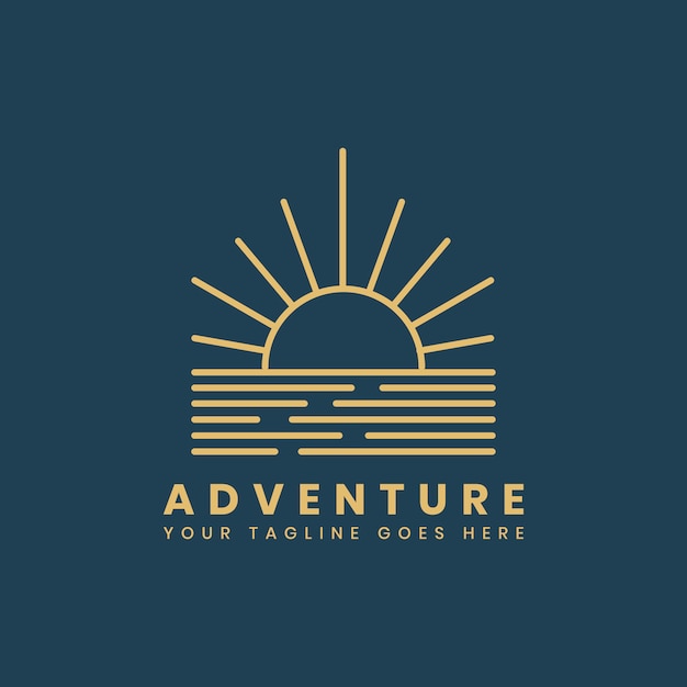 Outdoor adventure logo badge template