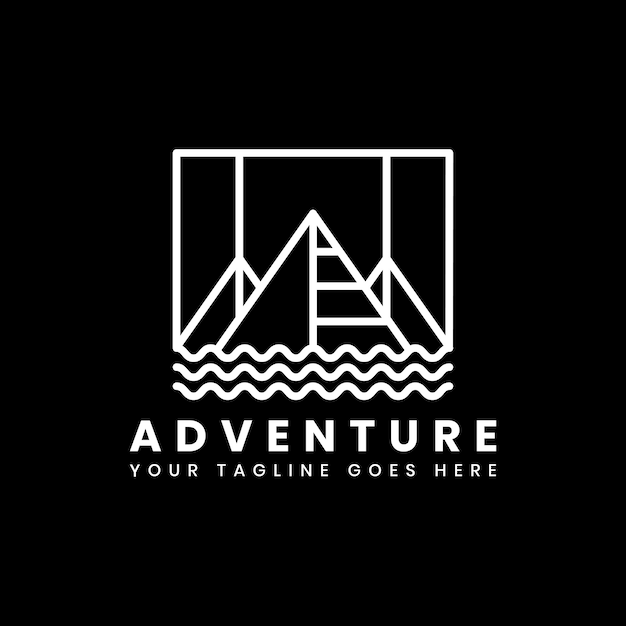 Free vector outdoor adventure logo badge template