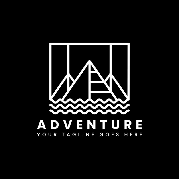 Outdoor adventure logo badge template