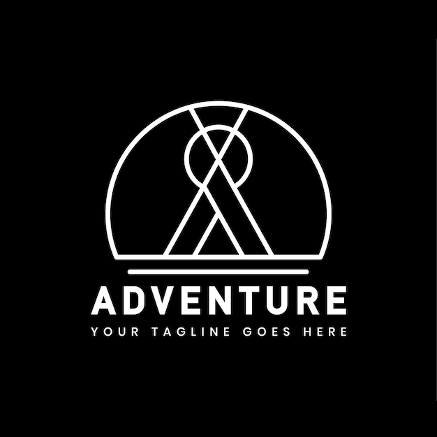 Free vector outdoor adventure logo badge template