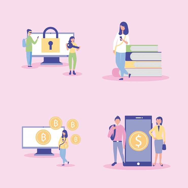 Free Vector outdoor business people