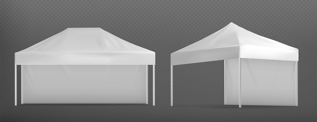 outdoor festival tents set