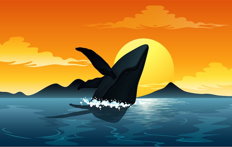 Free Vector outdoor nature silhouette sunset scene