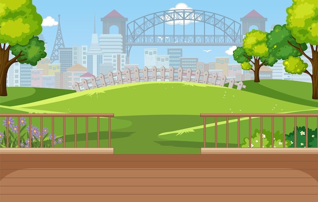 Бесплатное векторное изображение Шаблон фона открытого парка