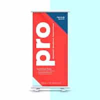 Free vector outdoor rollup standee cover layout for corporate promotion