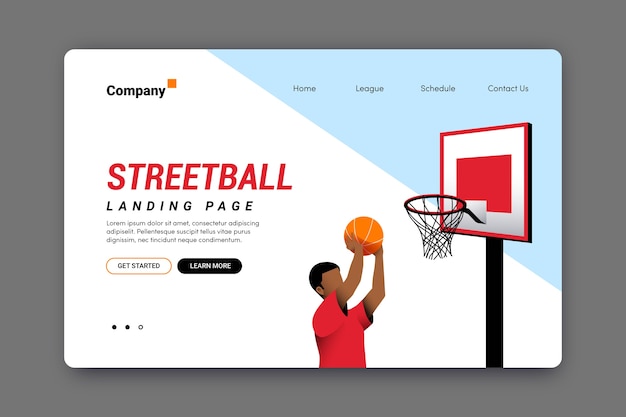 Outdoor sport landing page template