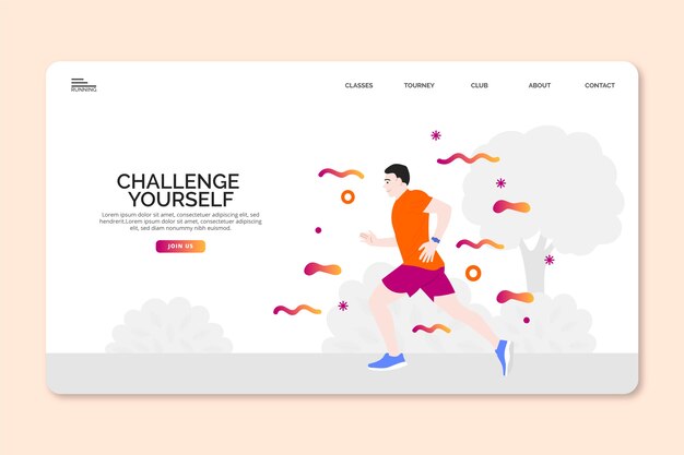 Outdoor sport landing page template