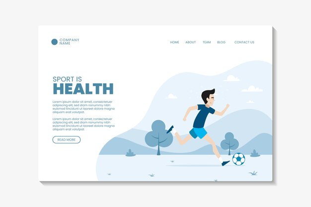 Outdoor sport landing page template