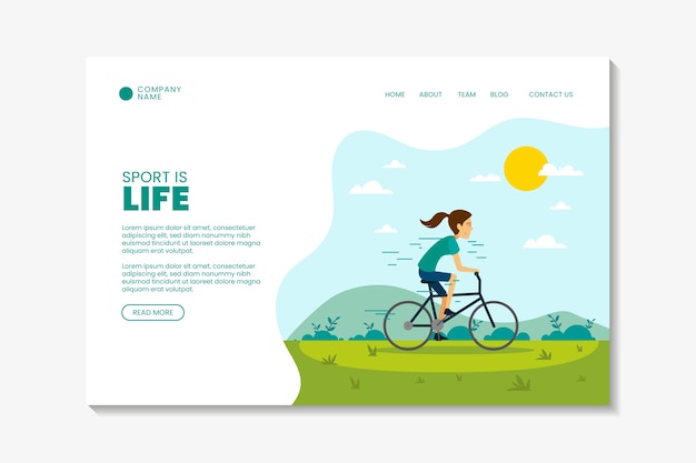 Outdoor sport landing page template