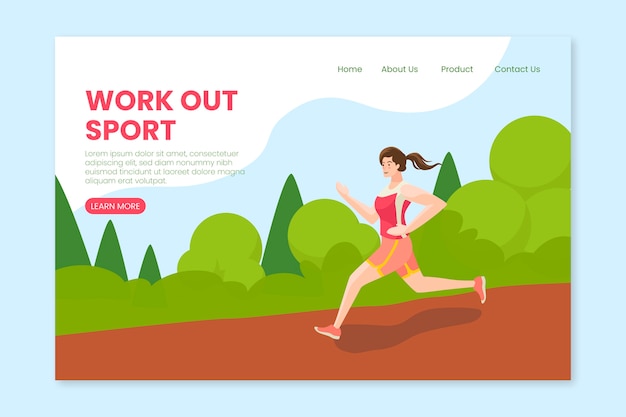 Outdoor sport landing page templateoutdoor sport landing page template