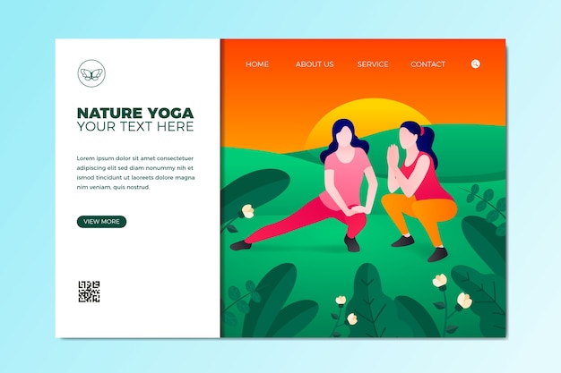 Free vector outdoor sport landing page